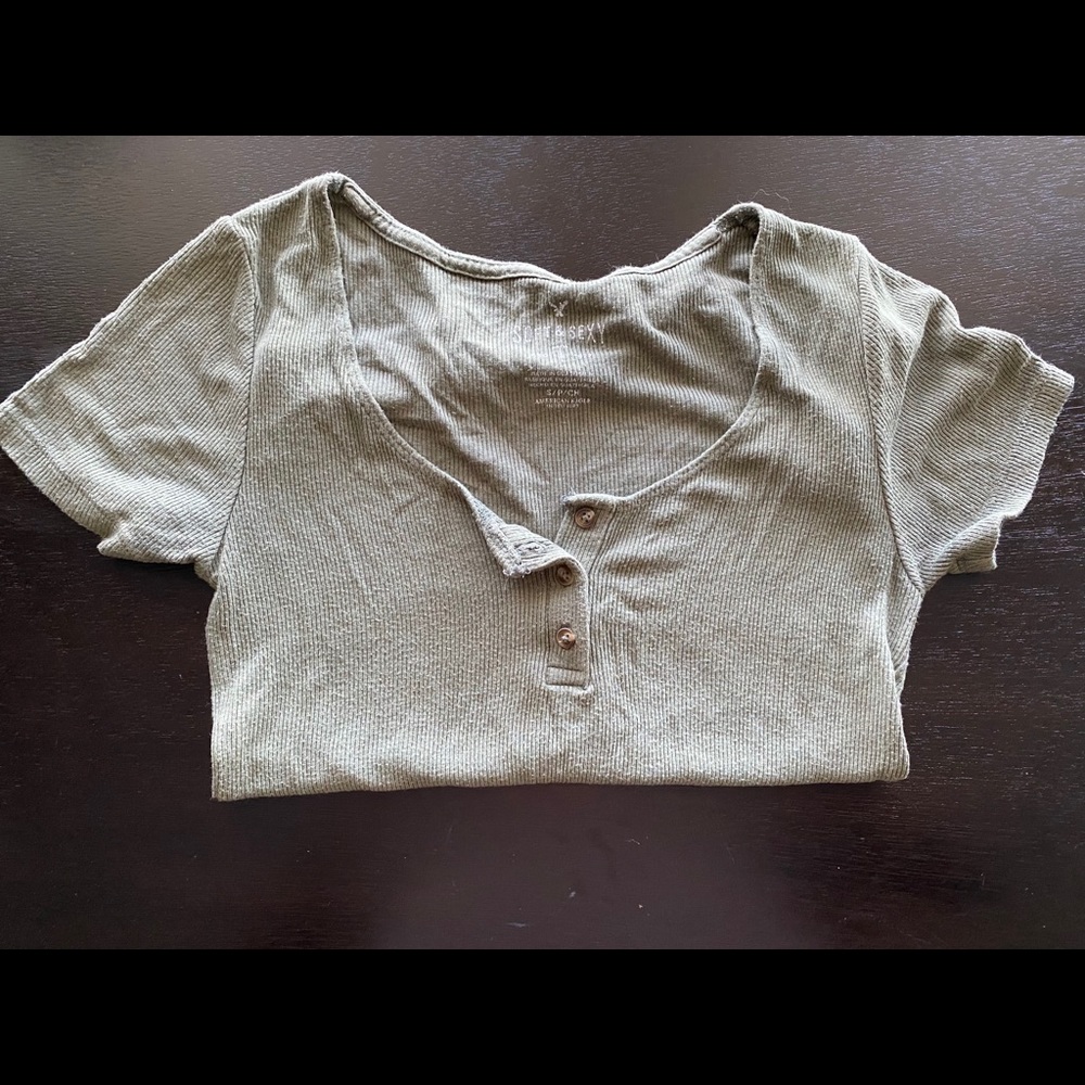 Ribbed Henley tee